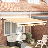 vidaXL Ročna retraktibilna tenda v rumeni in beli barvi 300x250 cm Cene