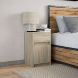 vidaXL Noćni ormarić s LED svjetlima boja hrasta sonome | shoptok.hr