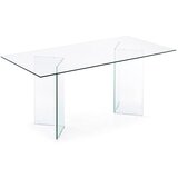 Kave Home Steklena jedilna miza 90x180 cm Burano – Cene