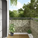 vidaXL Vrtni zaslon za privatnost sivi kamenog izgleda 800x90 cm PVC