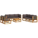  9-dijelna set vrtnih sofa s jastucima masivno bagremovo drvo | shoptok.hr