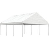 vidaXL Paviljon s streho bel 6,69x5,88x3,75 m polietilen Cene