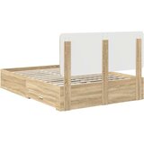  Konstrukcija postelje Sonoma hrast 150 x 200 cm Konstruiran les, (5000102251) | Shoptok.si