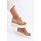 Boto Womens wedge and platform sandals beige Felyra | ePonuda.com