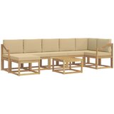  Set vanjskih sofa 8 kom. Bijela i bež Poliester | shoptok.hr