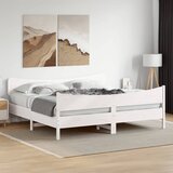 Furnova Posteljni okvir brez vzmetnice bel 180x200 cm trdna borovina, (21938179) Cene