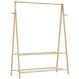 vidaXL Stalak za odjeću s policama 132x45,5x150,5 cm od bambusa | shoptok.hr