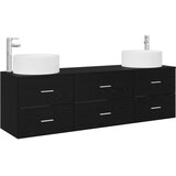  Set namještaja za kupaonicu 3 kom. Crna 49,5 x 44,5 x 65,5 cm | shoptok.hr