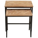 Premier Housewares Pomoćni stolići u setu 2 kom od masivne jele 38x51 cm Kickford – | shoptok.hr