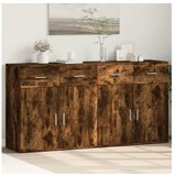 vidaXL Komoda 2 kosa dimljeni hrast 79x38x80 cm inženirski les | Shoptok.si