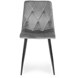 Modern Home Set od 4 prošivene baršunaste stolice za blagovaonicu i dnevni boravak - sive | shoptok.hr