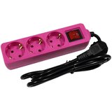  Produžni kabel s utičnicama (3-struko, roze boje, dužina kabela: 1,5 m) Cijene
