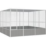  Ptičja kletka siva 302,5x324,5x211,5 cm pocinkano jeklo | Shoptok.si