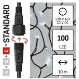 STANDARD LED povezovalna božična veriga, 10 m, zunanja in notranja, hladna bela | Shoptok.si
