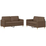  2-dijelni set sofa s jastucima smeđi od tkanine | shoptok.hr
