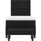  Krevet s kutijom s madracem i klupom Crna 100x200 cm Tkanina | shoptok.hr