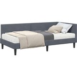  Kotni okvir postelje z matrico Drugo 2 pcs Siva Žamet, (5000123747) | Shoptok.si