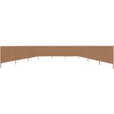  Vjetrobran s 9 panela od tkanine 1200 x 160 cm smeđe-sivi | shoptok.hr