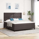 vidaXL Box Spring krevet s madracem tamnosmeđi Super King tkanina | shoptok.hr