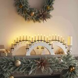vidaXL Božični svečnik s 10 LED svečami 3 pcs Bela 47 x 5 x 29 cm Cene
