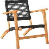  3-dijelni bistro set od poliratana i bagremovog drva crni | shoptok.hr