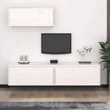 TV ormarići 3 kom bijeli od masivne borovine | shoptok.hr