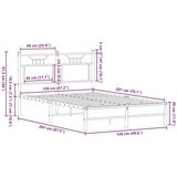 vidaXL Posteljni okvir brez vzmetnice hrast 120x200 cm inženirski les | Shoptok.si
