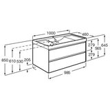 Roca ONA1002ZBM ONA 100 x 46 cm umivalnik z omarico | Shoptok.si