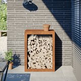 vidaXL Stalak za drva za ogrjev 60 x 40 x 80 cm od čelika COR-TEN Cijene