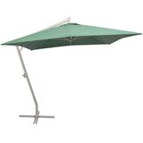 vidaXL viseč senčnik 300x300 cm zelene barve z aluminijastim drogom | Shoptok.si