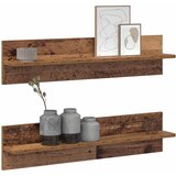  Polica na zidu s policom 2 pcs Staro drvo 80 x 11,5 x 18 cm | shoptok.hr