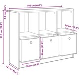  Strani šal s predalom Betonsko siva 102 x 32 x 73,5 cm, (5000233751) | Shoptok.si