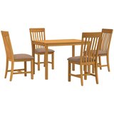  Blagovaonski set 5 kom. Siva Čvrsto Hrastovo Drvo | shoptok.hr