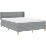  Krevet s podnicom i madracem svjetlosive boje 140x190 cm tkanina | shoptok.hr
