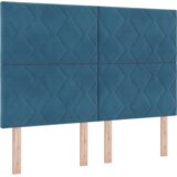  LED uzglavlje uzorak dijamantskog bloka tamno plavo 144 cm baršun | shoptok.hr