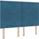  LED vzglavje z LED lučmi Geometrični Temno modra 144 cm Žamet, (5000043989) | Shoptok.si