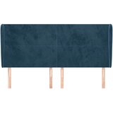  Uzglavlje s ušima tamnoplavo 163x23x118/128 cm baršunasto | shoptok.hr