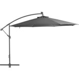 vidaXL Previsni senčnik LED luči in kovinski drog 350 cm antracit | Shoptok.si