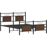  Okvir kreveta bez madraca smeđi hrast 150x200 cm izrađeno drvo | shoptok.hr