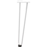  Noge za klubsko mizico 4 kosi bele 42 cm masivno jeklo, (22123830) | Shoptok.si