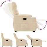  Naslonjač na podizanje krem od mikrovlakana | shoptok.hr