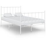 Maison Chic Posteljni okvir - Dvoposteljna postelja - Zakonska postelja bel kovinski 120x200 cm-J10222, (21766836) | Shoptok.si