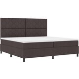 vidaXL Krevet s box springom i madracem tamnosmeđi 200x200 cm tkanina | shoptok.hr