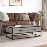  Stolić za kavu siva boja hrasta 100x50x35 cm od drva i metala | shoptok.hr