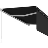 vidaXL Ročno zložljiva tenda s senčilom 3x2,5 m antracitna | Shoptok.si