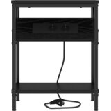 vidaXL Nočne omarice 2 pcs Črni hrast 38 x 30 x 48 cm Konstruiran les | Shoptok.si