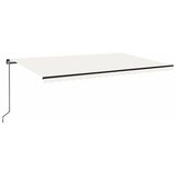Tenda na ručno uvlačenje s LED svjetlima 500x300 cm krem | shoptok.hr