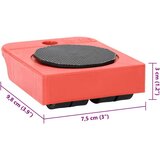 Kotačići za namještaj 8 kom s podizačima crveni 9 8 x 7 5 x 3 cm 150 kg | shoptok.hr