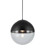 QAZQA Retro viseča svetilka črna s prozornim steklom 35 cm - Eclipse | Shoptok.si