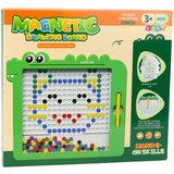  Magnetska ploča s dinosaurima + 20 uzoraka za slaganje - zelena | Shoptok.si